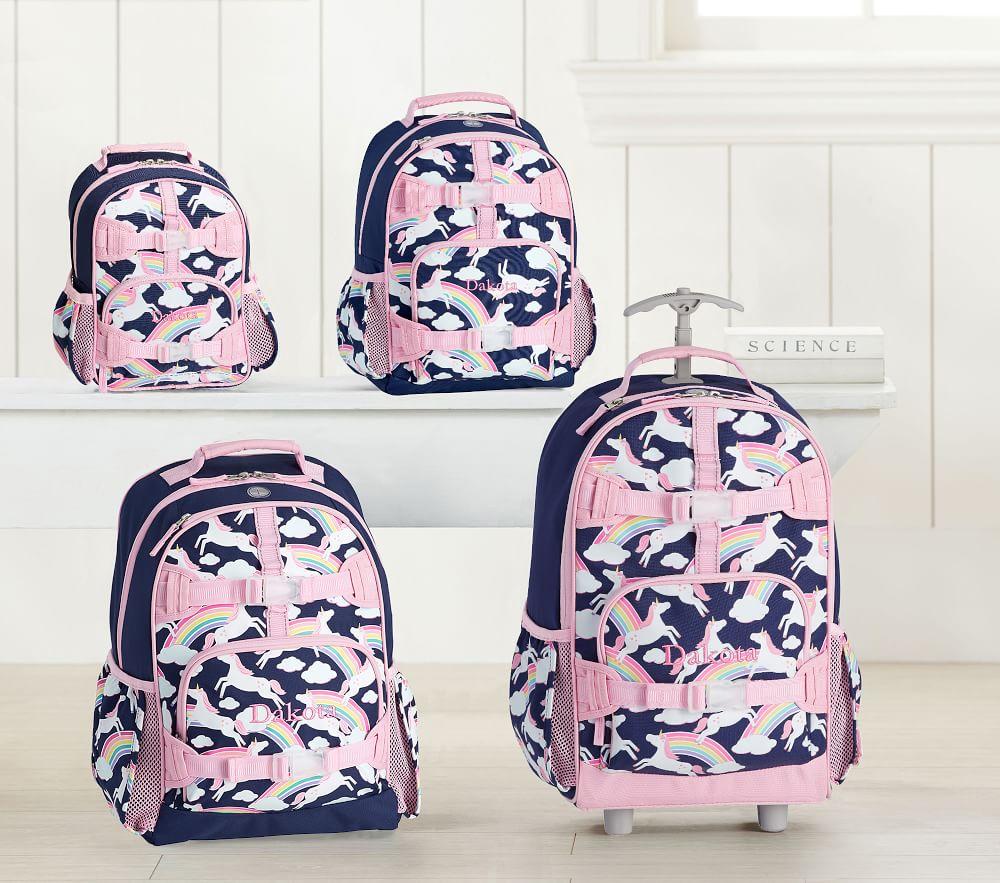 Mackenzie Navy Rainbow Unicorn Glow-in-the-Dark Backpacks